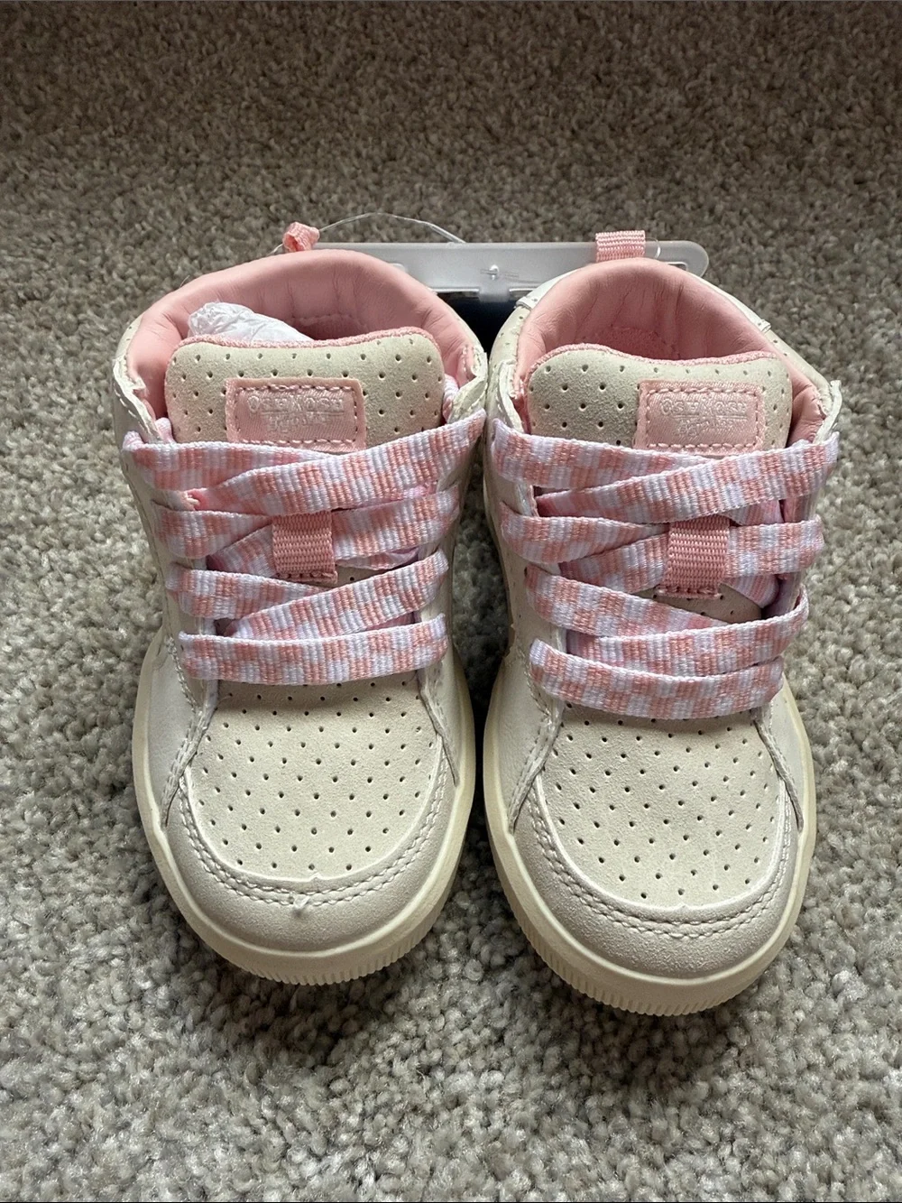 NEW Toddler Pink and Cream High-Top Sneakers